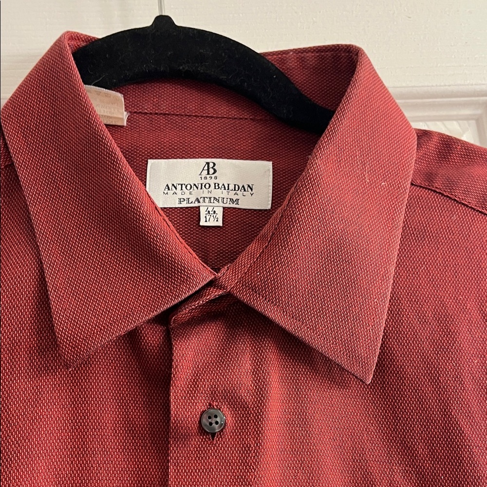 ANTONIO MELANI Deep Red Button Down Shirt